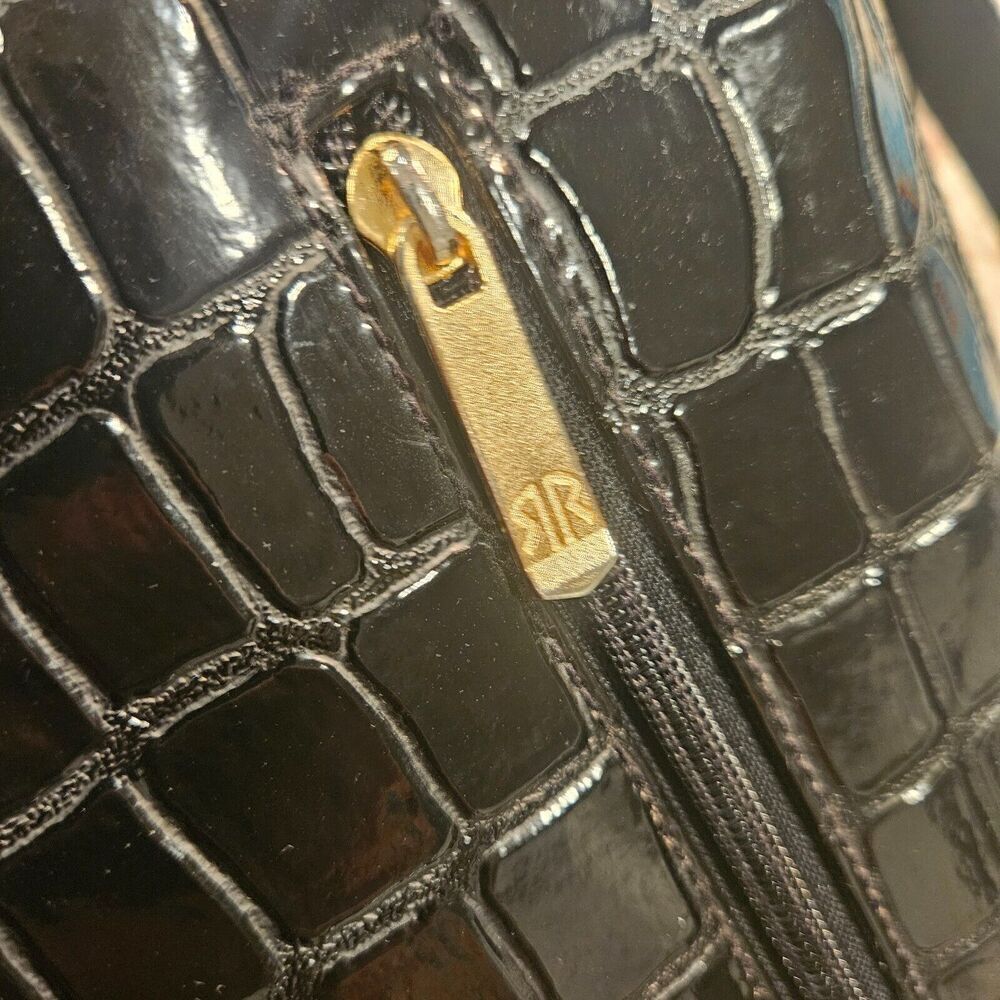 Rina Rich Vintage Italian Leather Handbag or Sholder Bag with Gold Fittings - Picture 8 of 14